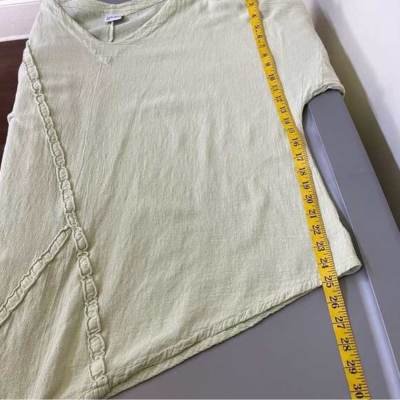 Oh My Gauze XL Pale Green Lightweight Boho Lagenlook Asymmetrical Tunic Artsy - Picture 10 of 12